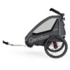 Qeridoo Qupa2 Grey Fahrradanhänger 360-Grad-Buggyrad Und Deichsel 2023 -Bester Babyprodukte Geschäfte 003 qupa2 2023 grey trailer