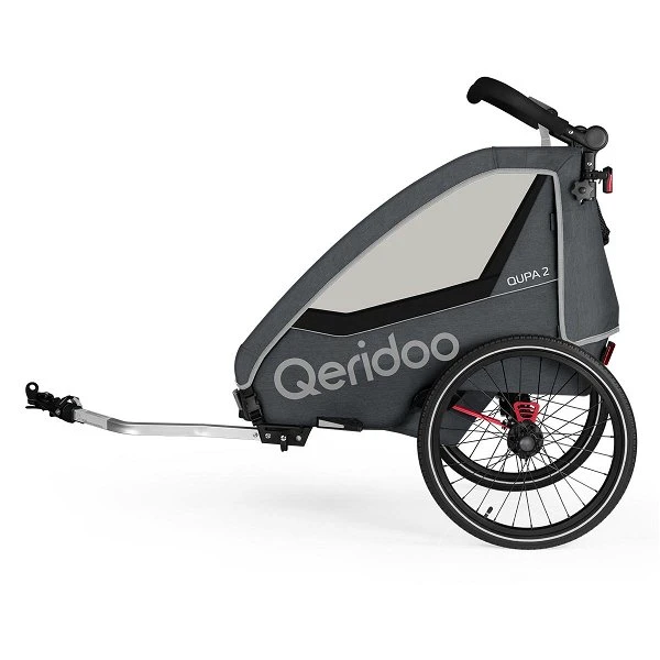 Qeridoo Qupa2 Grey Fahrradanhänger 360-Grad-Buggyrad Und Deichsel 2023 3 Qeridoo Qupa2 Grey Fahrradanhänger 360-Grad-Buggyrad Und Deichsel 2023