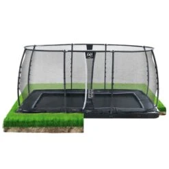 Bester Babyprodukte Geschäfte 15 EXIT TOYS EXIT Dynamic Bodentrampolin 275x458 Cm Inkl. Sicherheitsnetz - Höchster Sprungkomfort