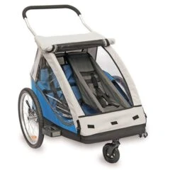XLC Duo 8teen Fahrradanhänger Limone Zweisitzer Inkl. Buggyrad & Rücklicht Zum Toppreis -Bester Babyprodukte Geschäfte 3092008812 babysitz fuer mono2 und duo2 2