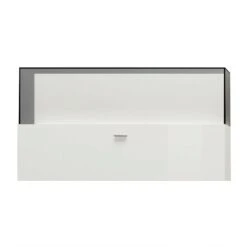 Now! No.14 By Hülsta Hängebaukasten 4R 1 Glashaube 76,8x140x34 - Lack-weiß/Lack-Hochglanz-weiß