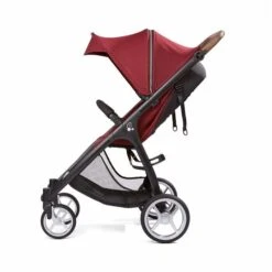 Gesslein Smiloo Happy+ Buggy Maroon Gestell Schwarz Mit Tabak Griff -Bester Babyprodukte Geschäfte 420 170 894000 seitlich