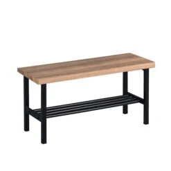 HomeTrends4You Garderobenbank Lenz Dekor Eiche Braun