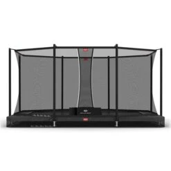 Berg Ultim Favorit InGround 410 Trampolin Grey Mit Sicherheitsnetz Comfort