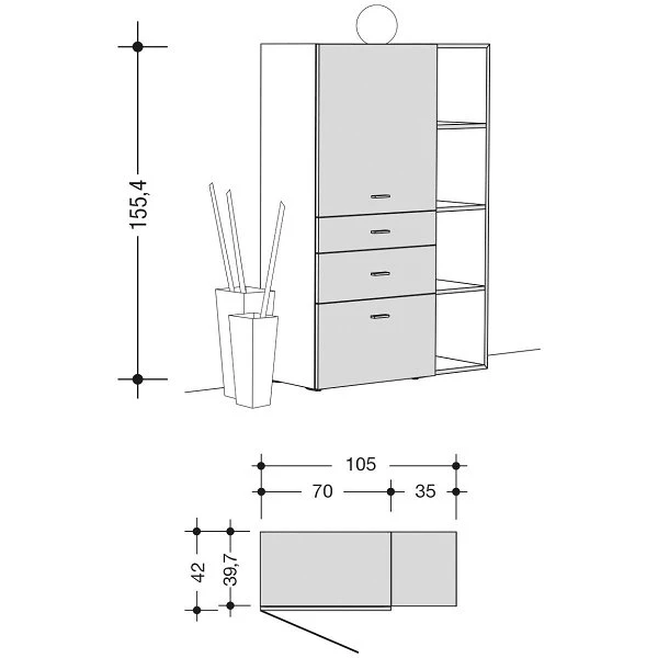 Now! No.14 By Hülsta Kombination 13 155x105x42 Lack-seidengrau/taubenblau/Hochglanz-seidengrau 4 Now! No.14 By Hülsta Kombination 13 155x105x42 Lack-seidengrau/taubenblau/Hochglanz-seidengrau – Bild 2