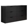 Trendteam Basix Kommode 6 Schubkästen Schwarz