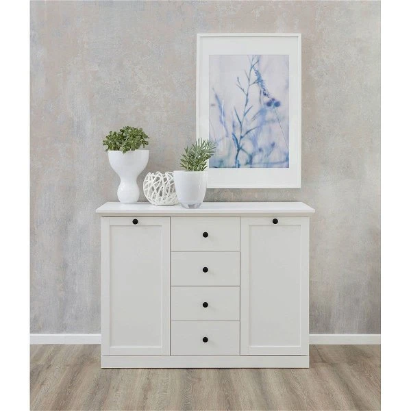 Trendteam Baxter Sideboard 119 Cm Weiß Dekor 3 Trendteam Baxter Sideboard 119 Cm Weiß Dekor