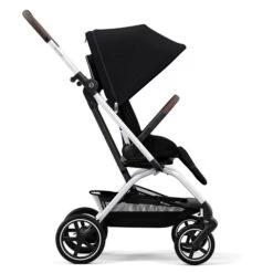 CYBEX Eezy S Twist+2 Buggy Moon Black Gestell Silver | Mit All-Terrain Rädern -Bester Babyprodukte Geschäfte cyb 22 int y270 eezystwist 2 slv moob