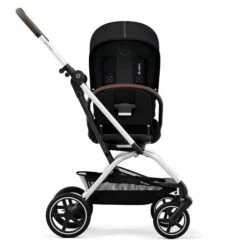 CYBEX Eezy S Twist+2 Buggy Moon Black Gestell Silver | Mit All-Terrain Rädern -Bester Babyprodukte Geschäfte cyb 22 int y270 eezystwist 2 slv moob rotation