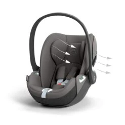 CYBEX Cloud T I-Size Mirage Grey Babyschale -Bester Babyprodukte Geschäfte cyb 23 eu y045 cloudt migr airventilation print medium
