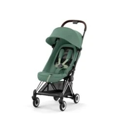 CYBEX Coya Chrome Dark Brown Leaf Green -Bester Babyprodukte Geschäfte cyb 23 int y045 coya legr chbr withoutinlay