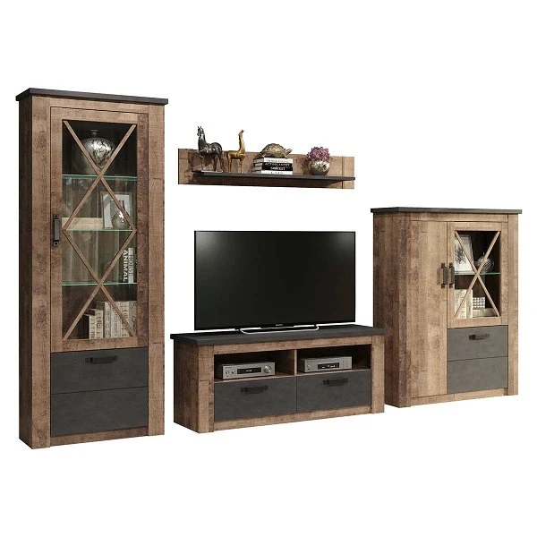 Trendteam Georgia Anbauwand Tabak Eiche/Matera 4 Trendteam Georgia Anbauwand Tabak Eiche/Matera – Bild 2