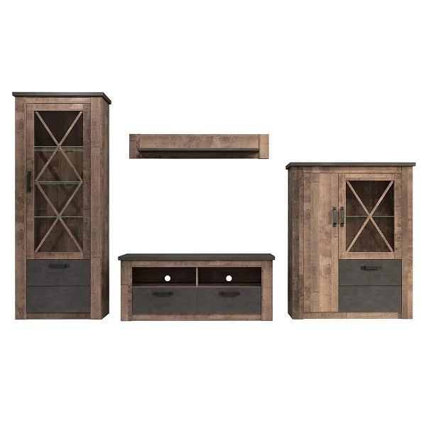 Trendteam Georgia Anbauwand Tabak Eiche/Matera 3 Trendteam Georgia Anbauwand Tabak Eiche/Matera