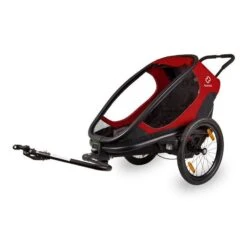 Hamax Outback Fahrradanhänger Rot/Schwarz Inkl. Deichsel & Buggyrad -Bester Babyprodukte Geschäfte ham400064 hamax outback one red black