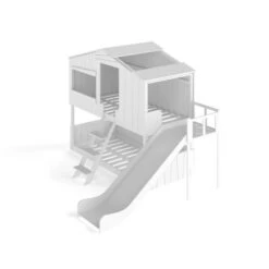 Artkid Ronja Haus-Etagenbett Weiß Mit Rutsche Aus Kiefer Liegefläche 90 X 200 Cm -Bester Babyprodukte Geschäfte hausbett ronja mit rutsche whiteroom16 9 03 1