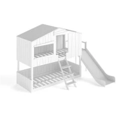 Artkid Ronja Haus-Etagenbett Weiß Mit Rutsche Aus Kiefer Liegefläche 90 X 200 Cm -Bester Babyprodukte Geschäfte hausbett ronja mit rutsche whiteroom16 9 04 1