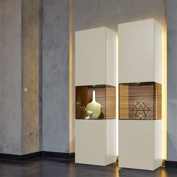 Hülsta Gentis 12R Vitrine - Lack-Ausführung 52,8 Cm - Akzent Naturstamm - 1 Tür M. Glasfüllung 4 Hülsta Gentis 12R Vitrine - Lack-Ausführung 52,8 Cm - Akzent Naturstamm - 1 Tür M. Glasfüllung – Bild 2