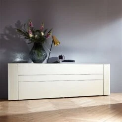 Hülsta Gentis 4R Sideboard - Lack-Ausführung 211,2 Cm Breit - 3 Schubladen -Bester Babyprodukte Geschäfte huelsta gentis sideboard