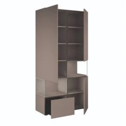 Hülsta Neo Wohnwand Vitrine 1 Schubkasten Und 3 Türen Lack Grau -Bester Babyprodukte Geschäfte huelsta neo 134440f4 ncs s6005 y80r