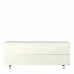 Hülsta Neo Sideboard 6 Schubkästen Lack Weiß