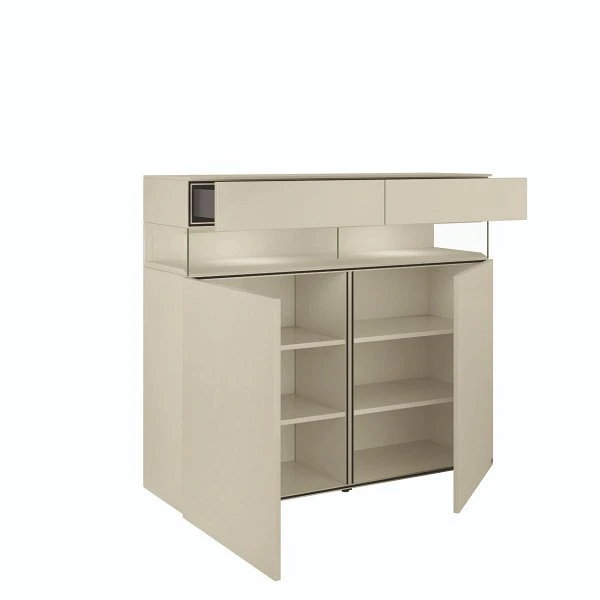 Hülsta Neo Highboard 2 Schubkästen Und 2 Türen Lack Seidengrau 4 Hülsta Neo Highboard 2 Schubkästen Und 2 Türen Lack Seidengrau – Bild 2