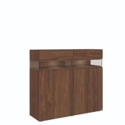 Hülsta Neo Highboard 2 Schubkästen Und 2 Türen Kernnussbaum