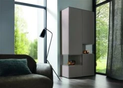 Hülsta Neo Wohnwand Vitrine 1 Schubkasten Und 3 Türen Lack Grau -Bester Babyprodukte Geschäfte huelsta neo 134552f2 ncs s6005 y80r