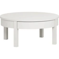 VOX Simple Kaffeetisch Niedrig Weiß Ø80 Cm