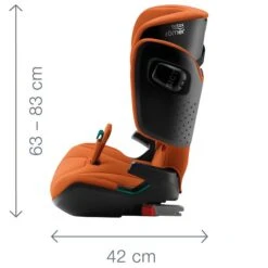 Britax Römer Kidfix I-Size Storm Grey Kindersitz Gruppe ECE R 129 / I-Size -Bester Babyprodukte Geschäfte kidfix i size dimension images angle 01 1