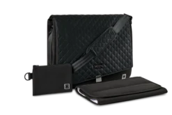 Moon Premium Wickeltasche Black Mit Wickelauflage, Geldtasche & Befestigungssystem