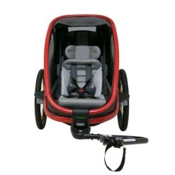 Hamax Outback One Fahrradanhänger Rot / Schwarz Inkl. Deichsel & Buggyrad -Bester Babyprodukte Geschäfte outback one charcoal interior front 4 1