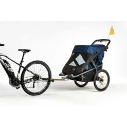 Tfk Velo 2 Fahrradanhänger Marine-schwarz | Mit Deichsel Und Kupplung -Bester Babyprodukte Geschäfte rs1387 t v2 s 334 bike 2 scr
