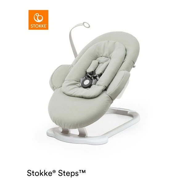 Stokke® Steps™ Bouncer Soft Sage Gestell Weiß 3 Stokke® Steps™ Bouncer Soft Sage Gestell Weiß