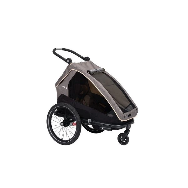 XLC Kinderanhänger MONO S Grau/beige/anthrazit Inkl. Buggyrad & Rücklicht 3 XLC Kinderanhänger MONO S Grau/beige/anthrazit Inkl. Buggyrad & Rücklicht